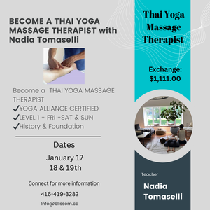 Become a Thai Yoga Massage Therapist | January 17-19, 2025