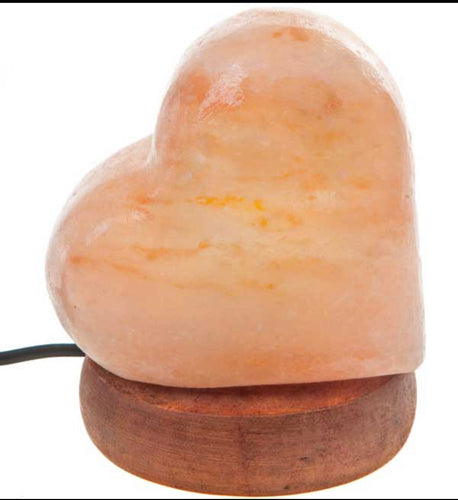 Orange Heart Salt Lamp with USB