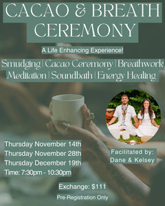 Cacao & Breath Ceremony | Thursday, November 14, 2024